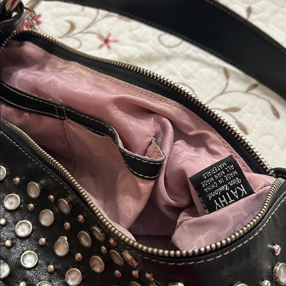 Studded Black Handbag - Picture 7 of 9